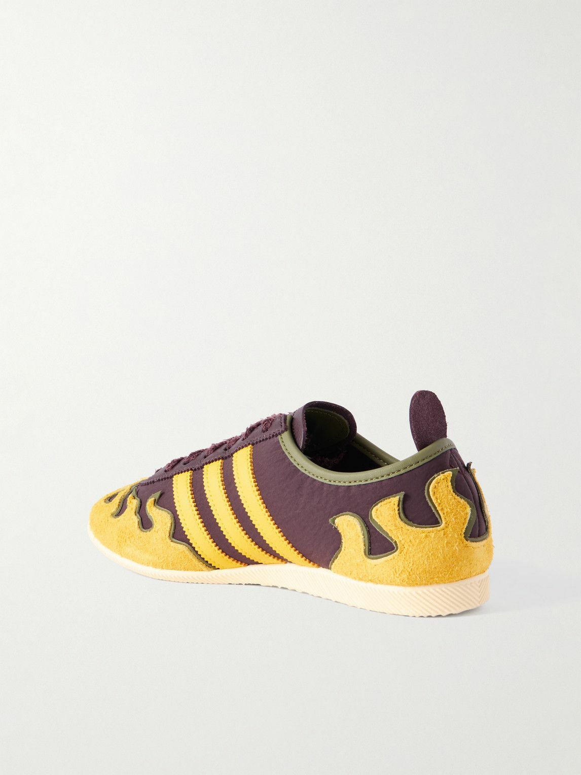 adidas Originals - Brain Dead Japan Lo Brushed-Suede, Leather and Shell Sneakers - Yellow