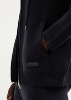 Lanvin Hooded Wool-blend Sweatshirt Navy