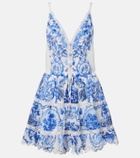 Camilla Printed cotton and silk minidress