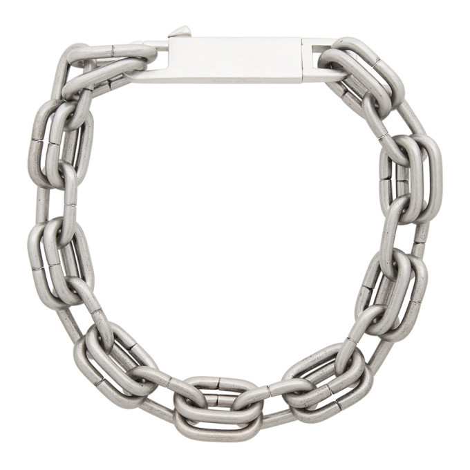 Rick Owens Silver Easy Choker Necklace Rick Owens