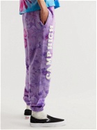CAMP HIGH - Counselor Logo-Print Loopback Cotton-Jersey Sweatpants - Purple