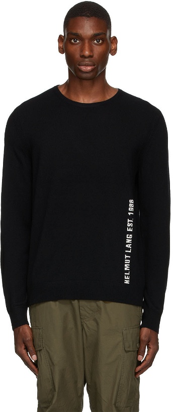 Photo: Helmut Lang Black Cozy Logo Sweater