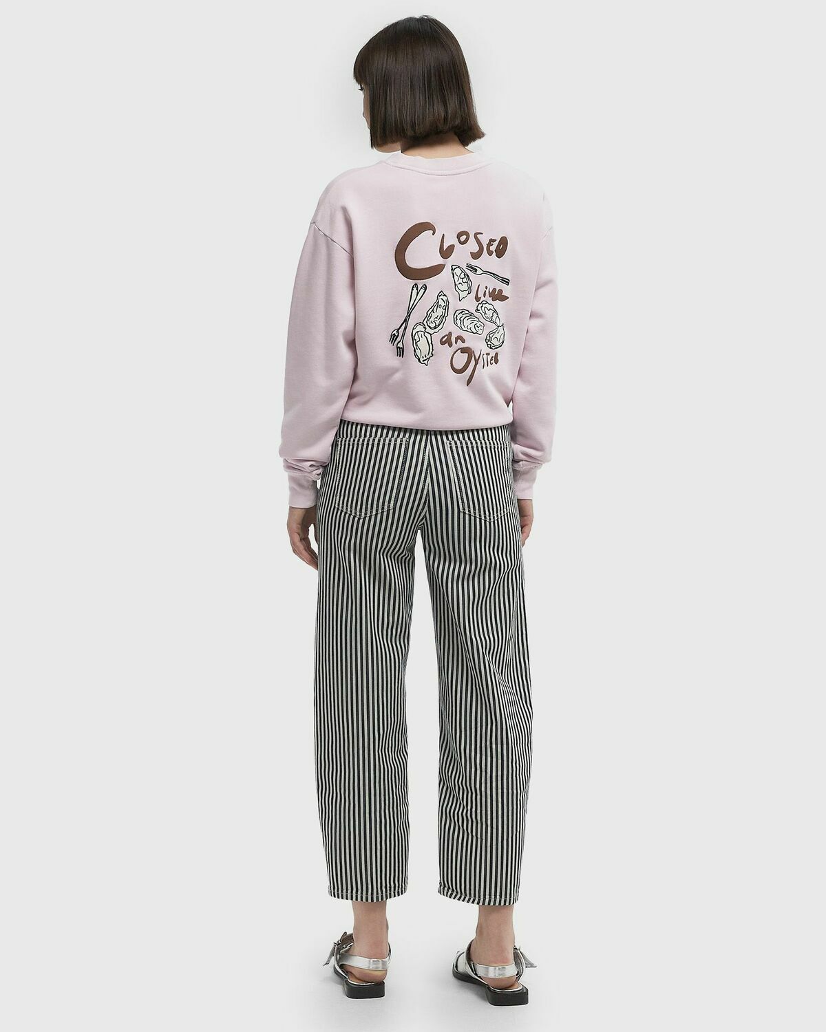 CLOSED EMBROIDERED SWEATSHIRT pink Women
