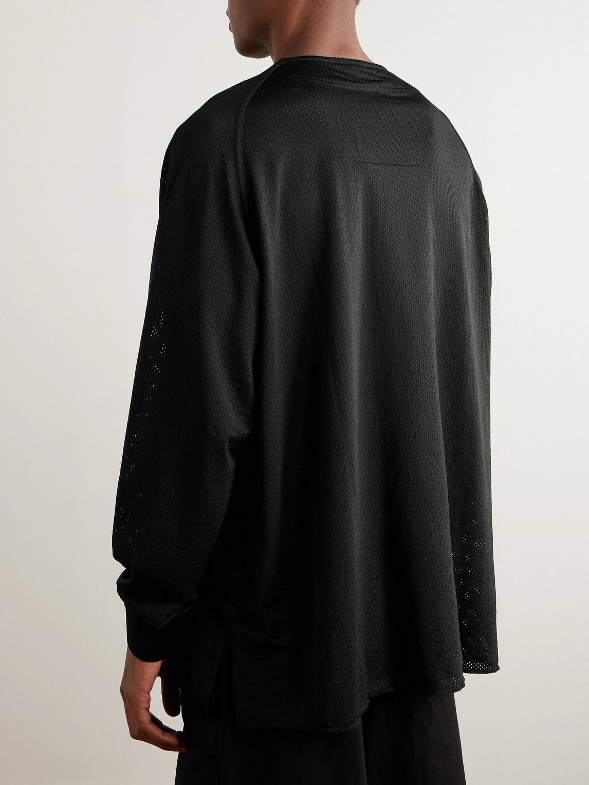 Givenchy - Logo-Embroidered Mesh Shirt - Black