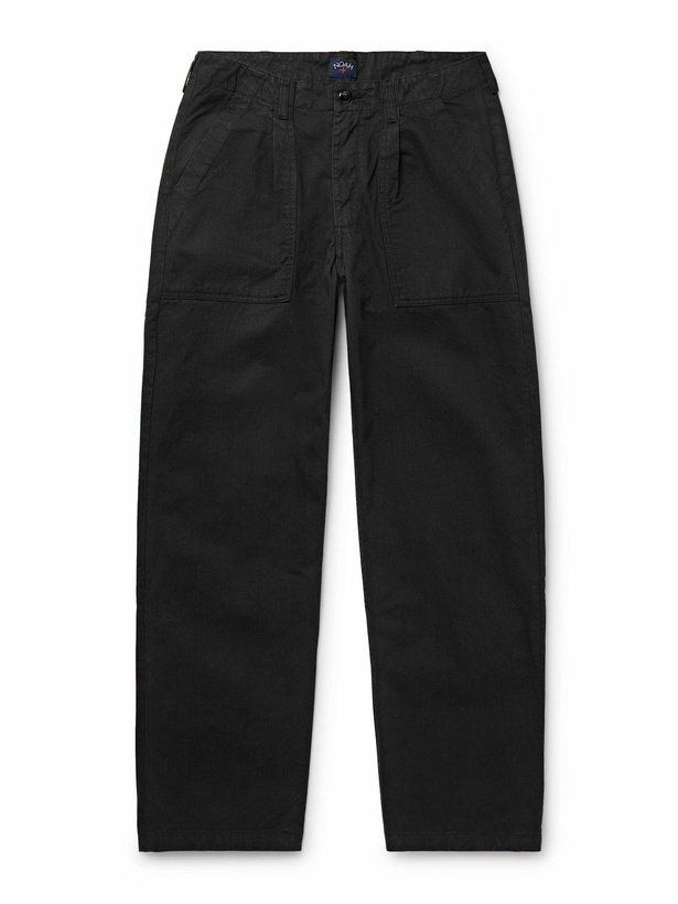 Noah - Straight-Leg Pleated Cotton-Twill Trousers - Brown Noah NYC