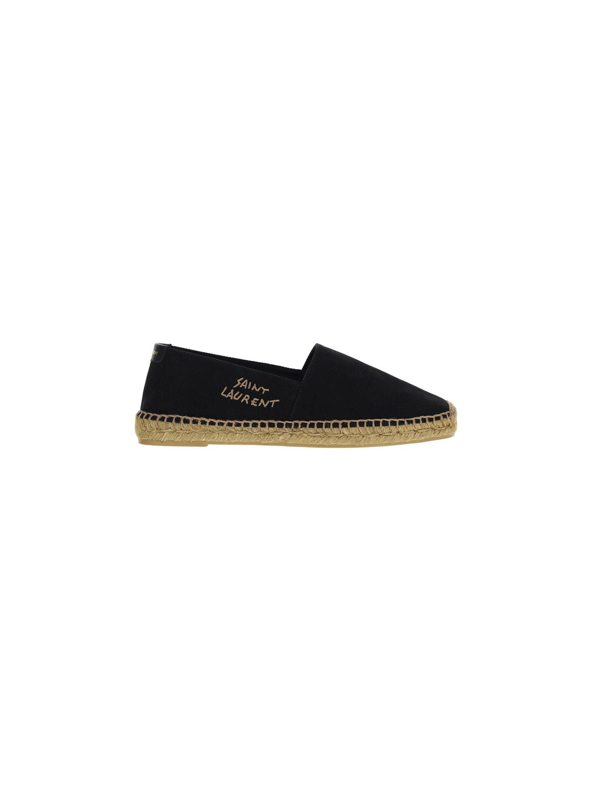 SAINT LAURENT - Embroidered Canvas Espadrilles - Black Saint
