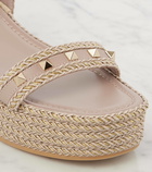 Valentino Garavani Rockstud leather espadrille sandals