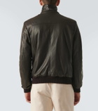 Kiton Cashmere-trimmed leather jacket