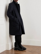 Boglioli - Checked Virgin Wool and Cashmere-Blend Overcoat - Blue
