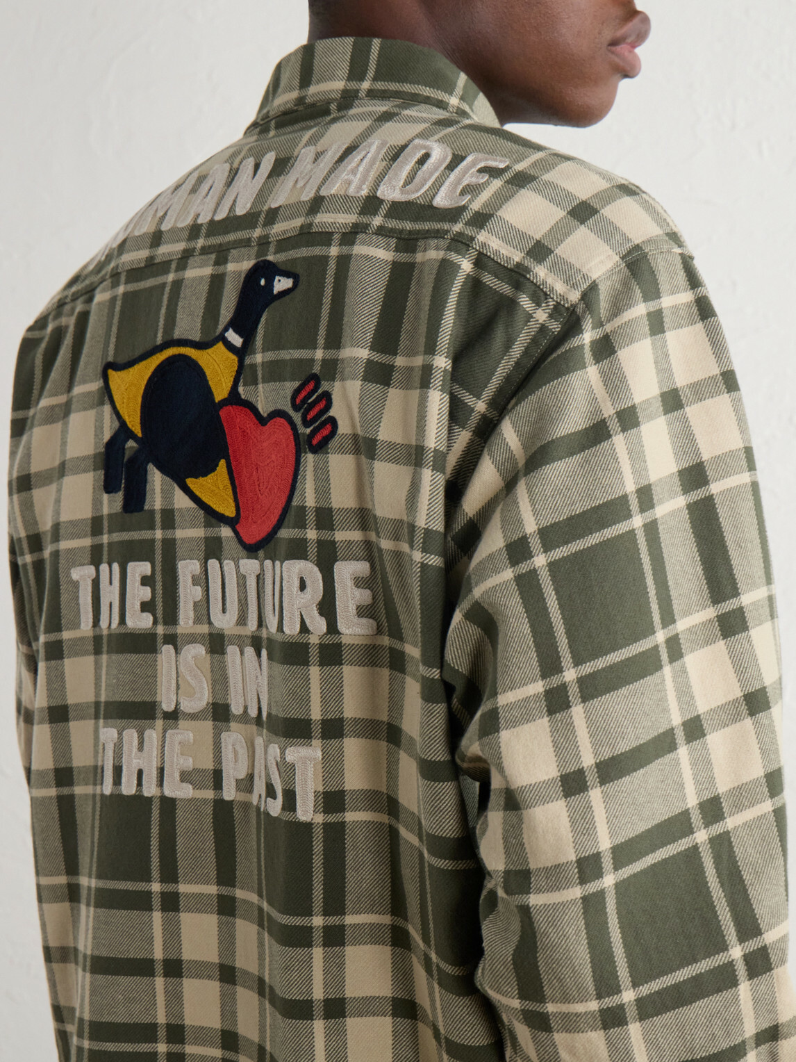 Human Made - Logo-Embroidered Checked Cotton-Flannel Shirt - Green