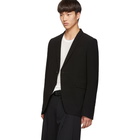 Rick Owens Black Wool Long Soft Blazer