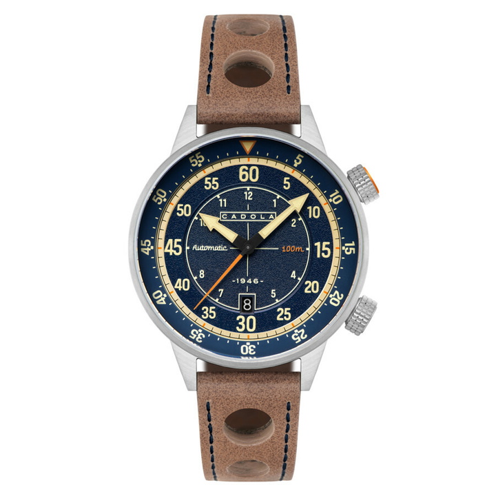 Photo: Cadola Rally Timer Automatic Blue Dial Mens Watch CD-1059-03