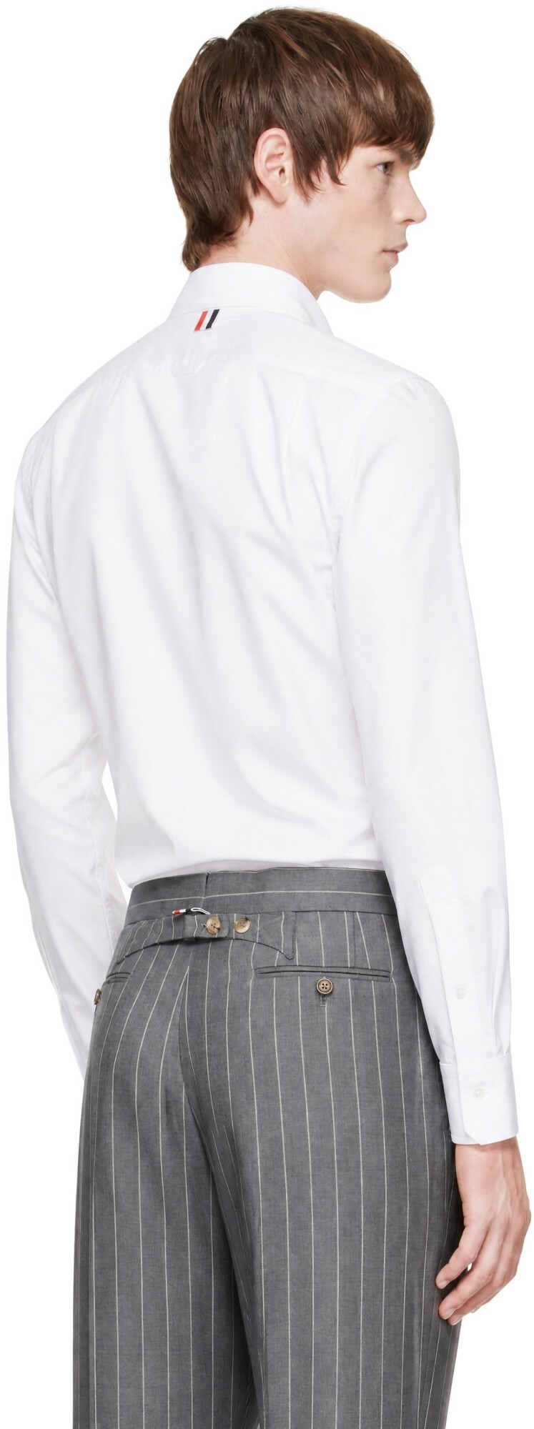 Thom Browne White Solid Poplin Classic Shirt