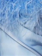SLEEPER - Boheme Slip Midi Dress W/ Feathers