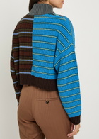 Staud Hampton Striped Cotton-blend Jumper Multicoloured
