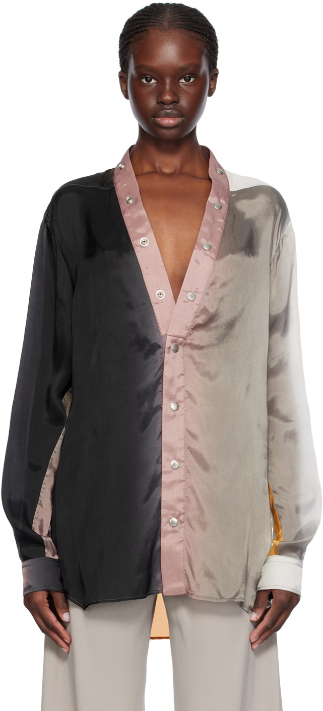 トップス Rick Owens larry shirts Rick Owens Multicolor Larry Shirt Rick Owens