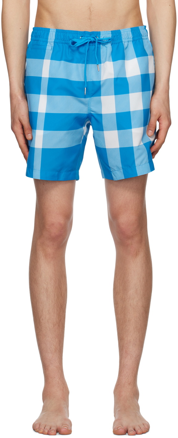 Burberry swim shorts blue online