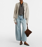 Frame The Bow Crop barrel-leg jeans
