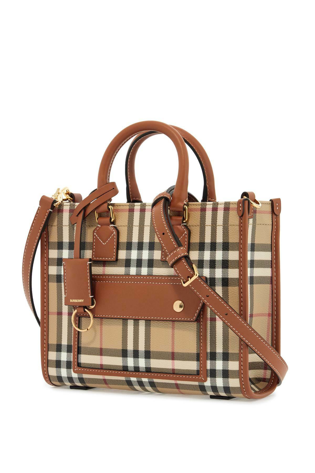 BURBERRY freya mini tote bag Beige Burberry