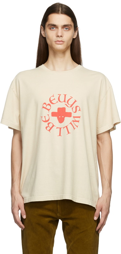 Photo: Vyner Articles Beige 'Beuys' Print T-Shirt