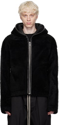 Rick Owens Black Sealed Reversible Shearling Jacket