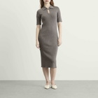 Jil Sander Women's Knitted Polo Midi Dress in London Fog