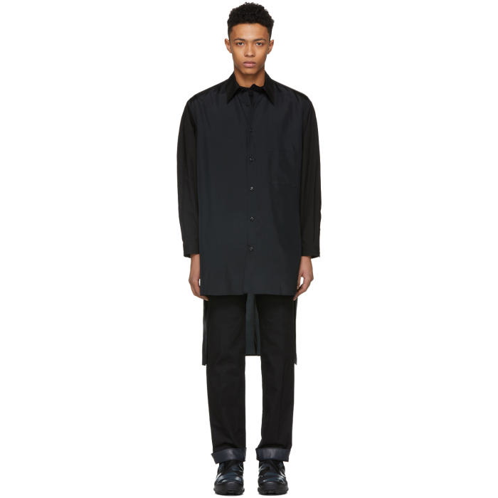 Yohji Yamamoto Black Staff Shirt Yohji Yamamoto