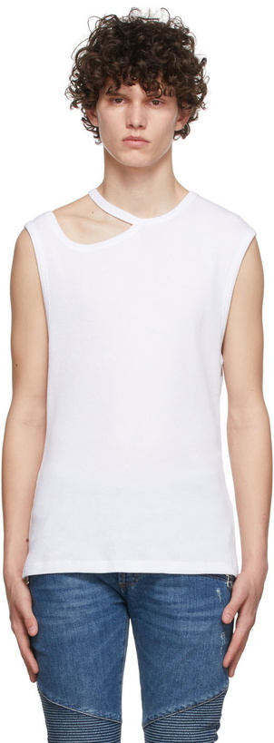 Photo: Balmain White Cotton T-Shirt