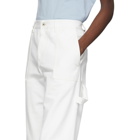 Loewe White Turn Up Patch Pocket Trousers