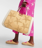 Valentino Garavani VLogo Starfish Large leather-trimmed tote bag