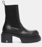 Rick Owens Beatle leather platform Chelsea boots