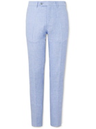Zanella - Nash Straight-Leg Linen Trousers - Blue