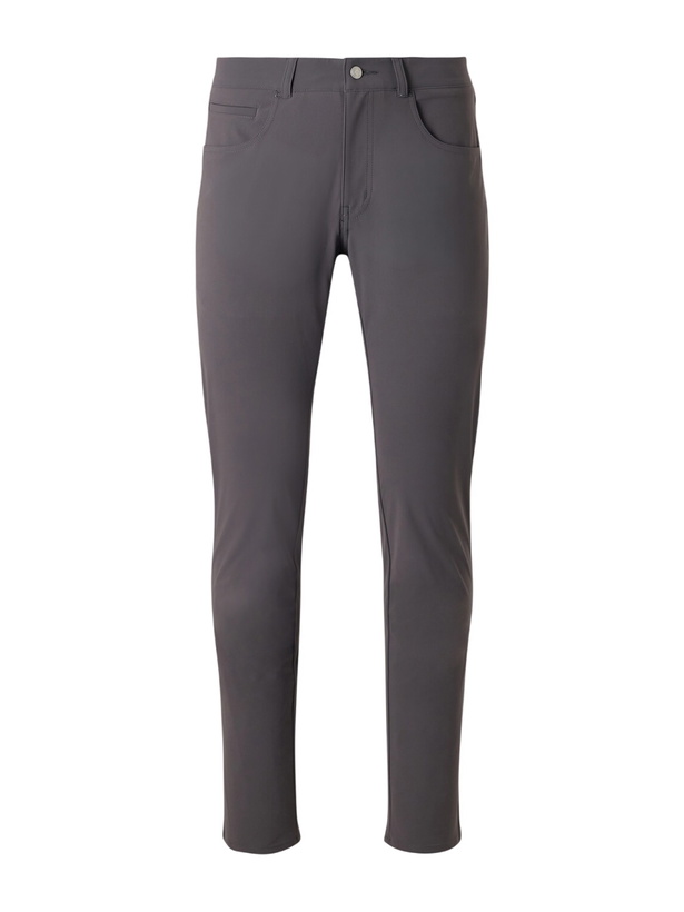 Photo: Peter Millar - Bingham Slim-Leg Stretch-Cotton Trousers - Gray
