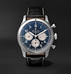 Breitling - Navitimer 8 B01 Chronograph 43mm Stainless Steel and Alligator Watch - Men - Blue