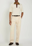 DRÔLE DE Monsieur Pantalon Golfeur Logo-embroidered Woven Trousers Off White
