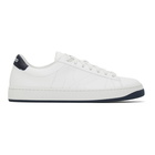 Kenzo White and Navy Sport Logo Sneakers