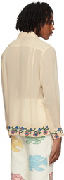 Bode Beige Flowering Liana Shirt