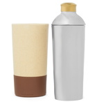 Ralph Lauren Home - Garrett Silver-Tone, Gold-Tone, Canvas and Leather Cocktail Shaker - Silver