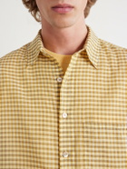 Auralee - Checked Cotton-Poplin Shirt - Yellow