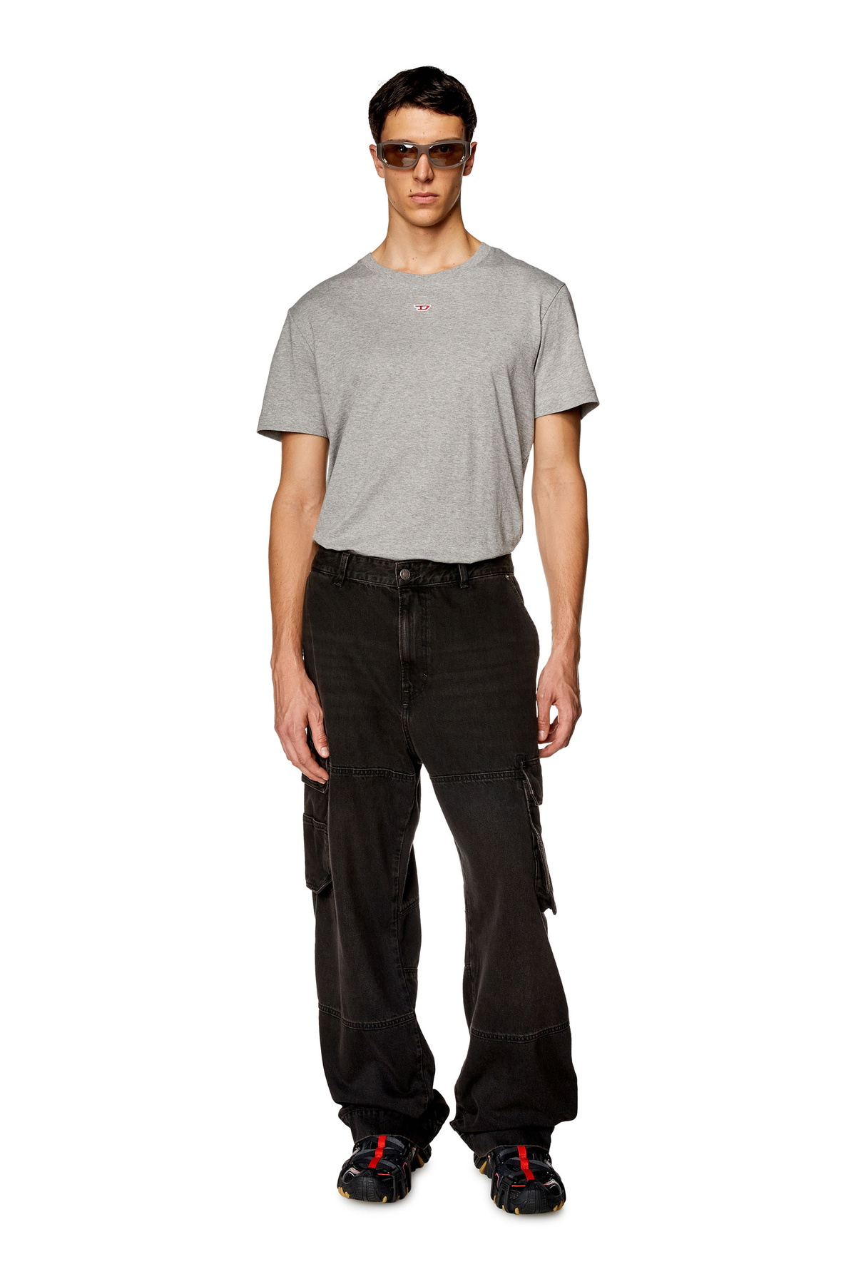 Diesel Relaxed Jeans - D-Fish - Jeans Mens in Black Diesel