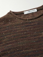 Inis Meáin - Striped Donegal Merino Wool and Cashmere-Blend Sweater - Brown
