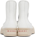 Marni White Leather Pablo Chelsea Boots