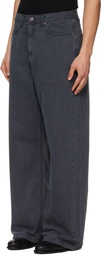 TONYWACK Gray Wide-Leg Jeans