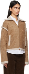 Guest in Residence Tan Grizzly Bomber Jacket