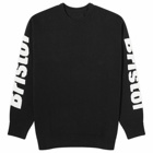 F.C. Real Bristol Men's Authentic Sleeve Logo Sweater in Black