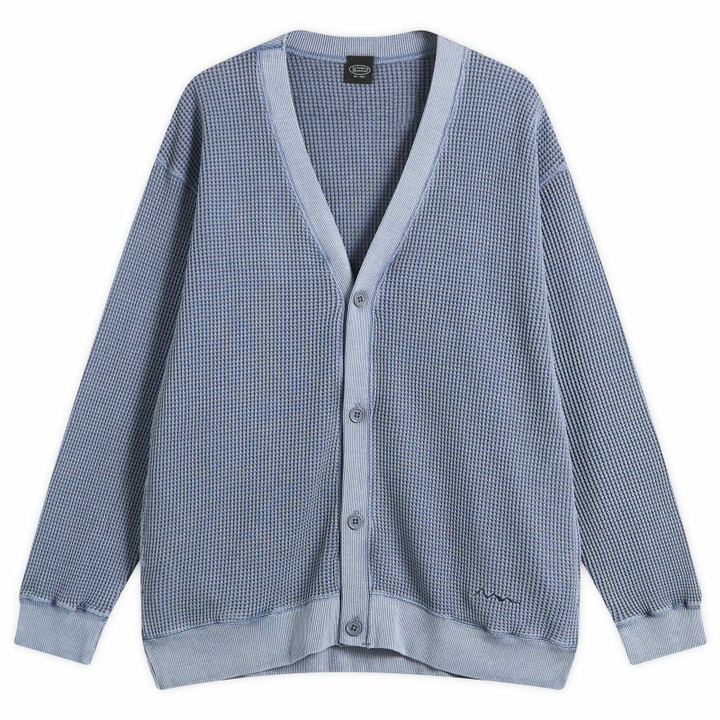 Photo: Manastash Men's Heavy Snug Thermal Cardigan in Blue Grey