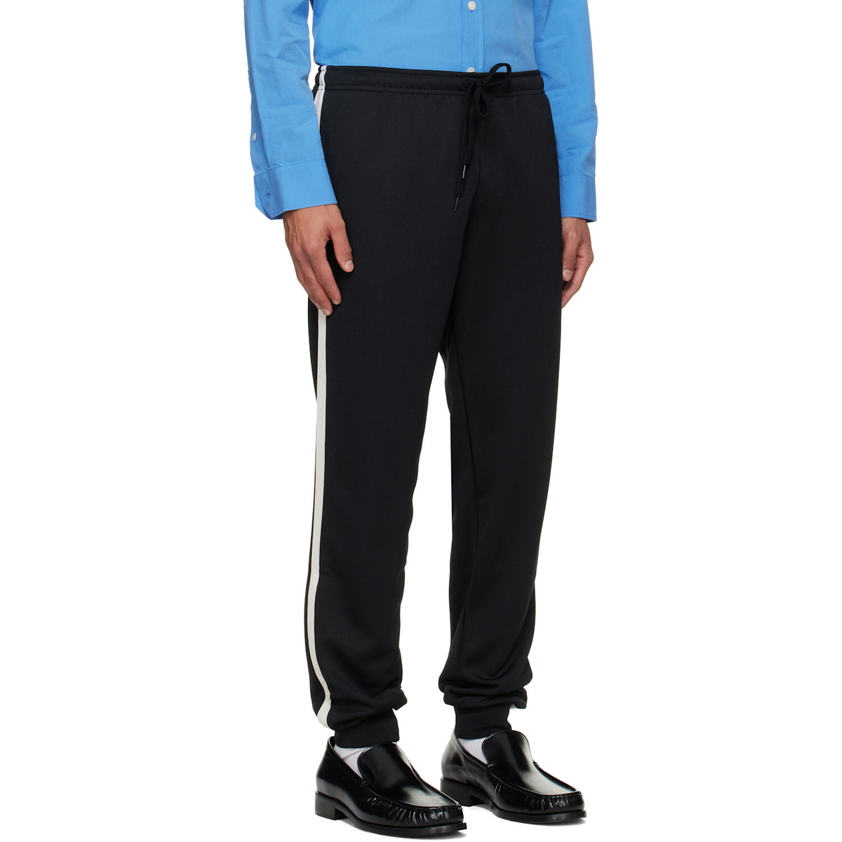 MM6 Maison Margiela Black Drawstring Sweatpants