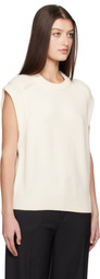 Loulou Studio Off-White Sleeveless Boxy Top