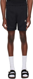 Palm Angels Black Monogram Shorts