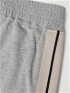 Moncler Genius - Palm Angels Straight-Leg Logo-Appliquéd Striped Velour Track Pants - Gray